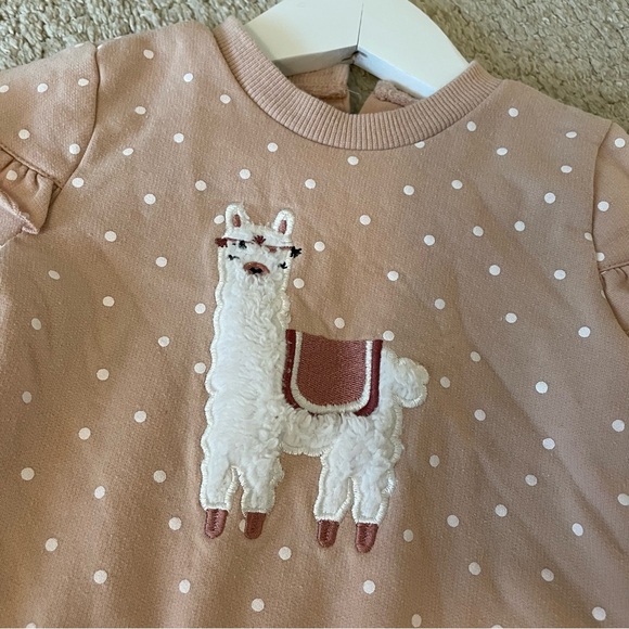 Petite Lem Baby Llama Sweatshirt Set Size 9 Months - Picture 2 of 4